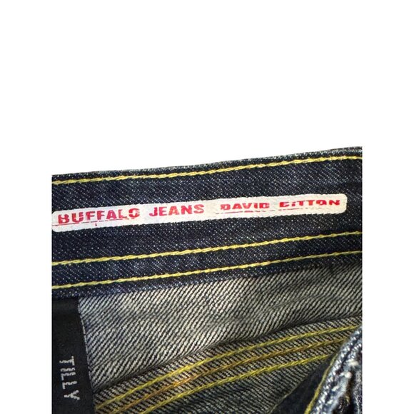 Buffalo David Bitton Tilly Womens Denim Bermuda Shorts Size 26 Dark Blue Embroid - Picture 3 of 5